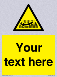 Custom Warning strong river flows